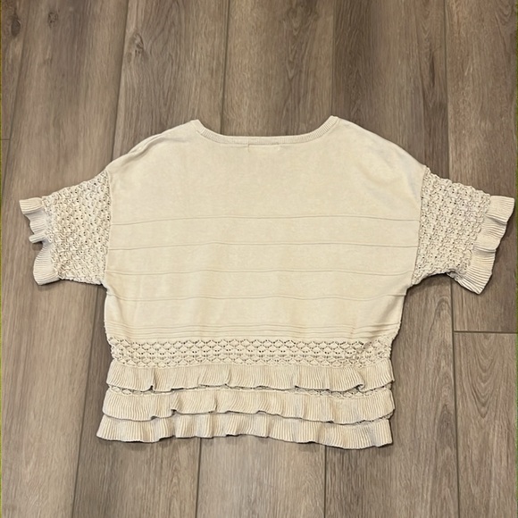 KUT From the Cloth Short Sleeved Short Sweater Top Size Small Cropped - Picture 10 of 11